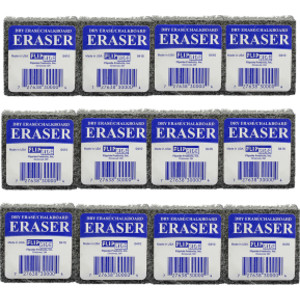Student Eraser, 2" Width, 2" Length, Pack of 12
