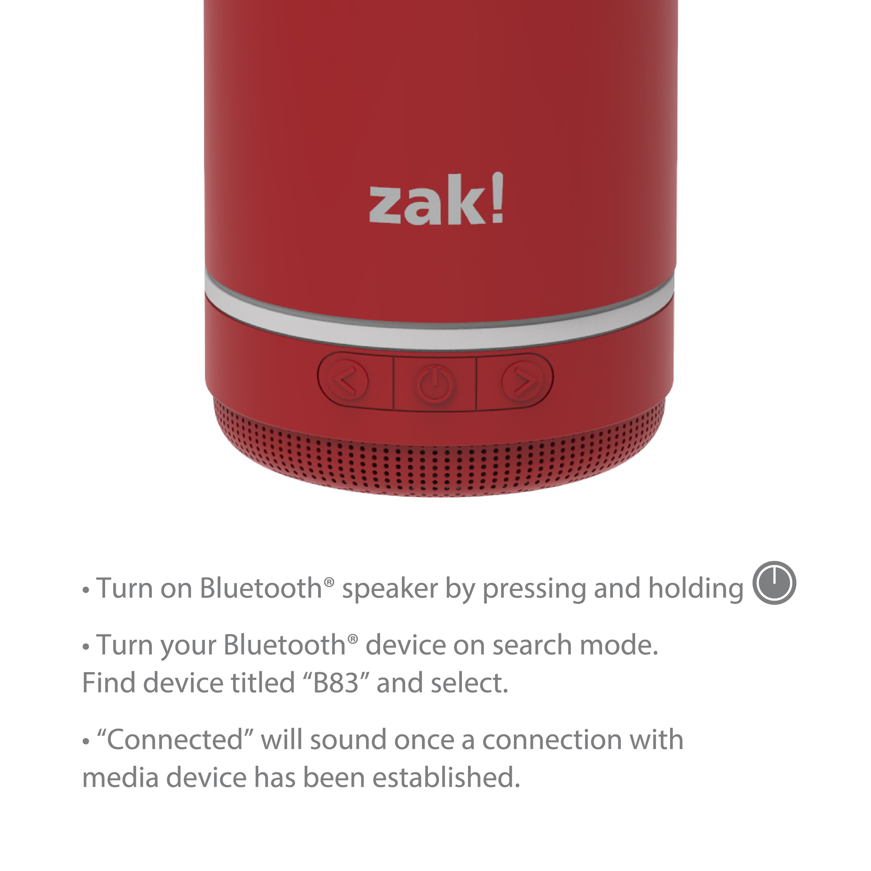 Zak Play 17.5 ounce Stainless Steel Tumbler with Bluetooth Speaker, Red slideshow image 11