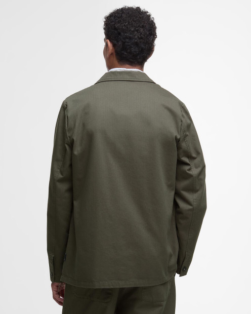 Bayview Herringbone Overshirt Uniform Green