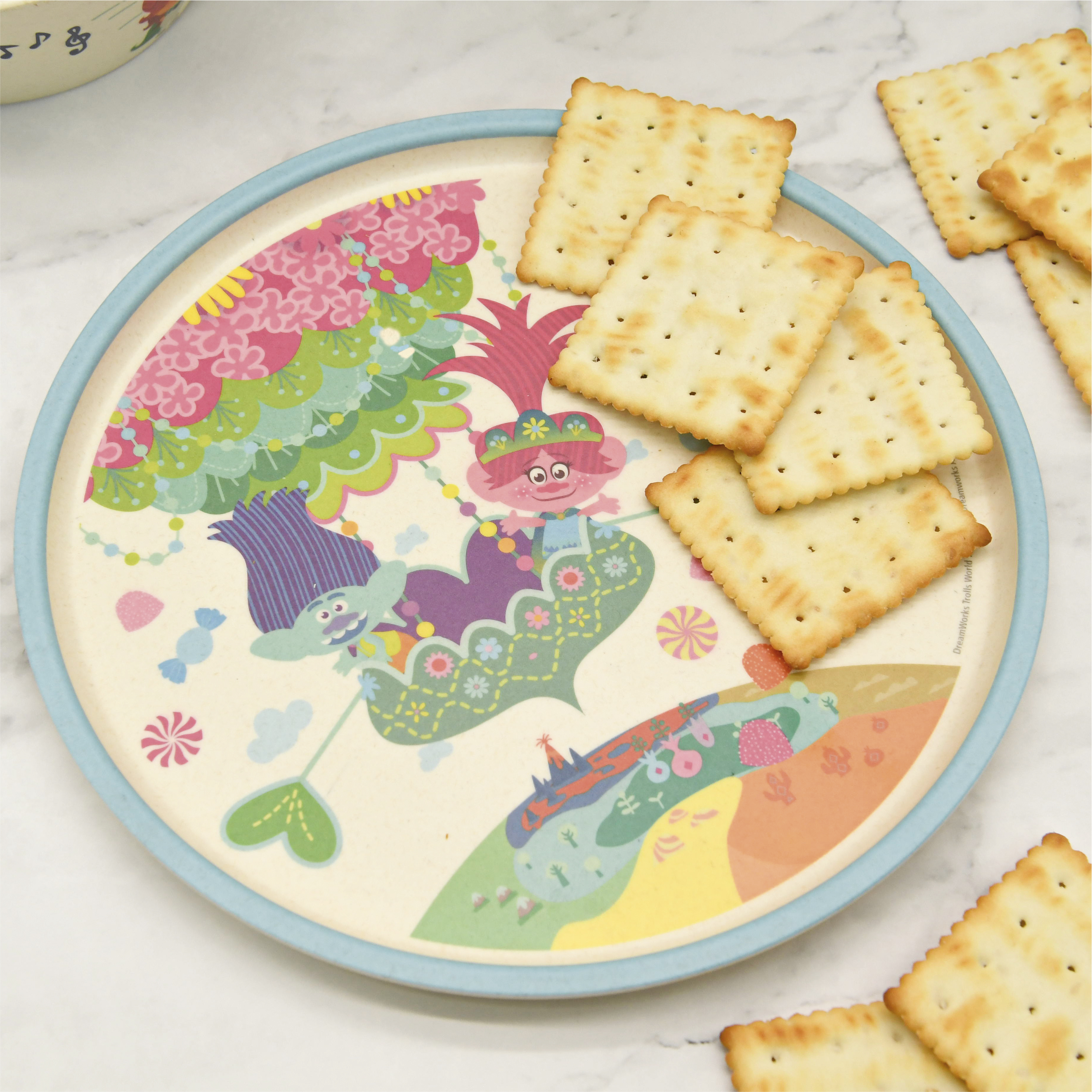 Trolls 2 Movie Kids 3-piece Dinnerware Set, Poppy & Friends, 3-piece set slideshow image 7 Trolls 2 Movie Kids 3-piece Dinnerware Set, Poppy & Friends, 3-piece set slideshow image 7