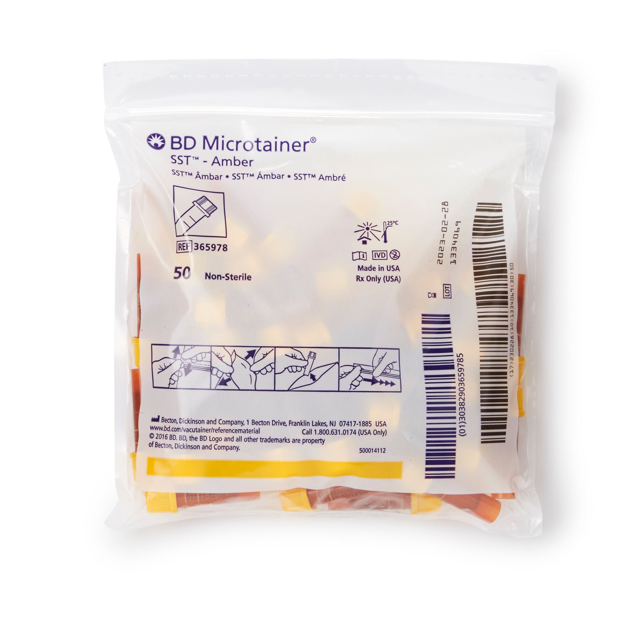 BD TUBE, CAPILLARY CLOT/SEP GLD 400/600UL PLAS MICROT (50/BX)