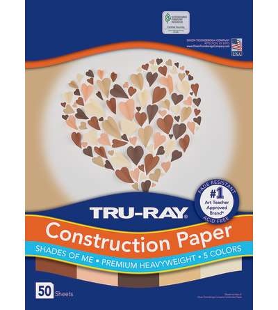 Tru-Ray® Construction Paper Shades of Me Assortment, 9" x 12", 50 sheets