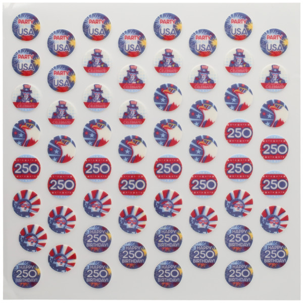 Party in the USA Disks Made Simply™ SugarStyle® Edible Decorations