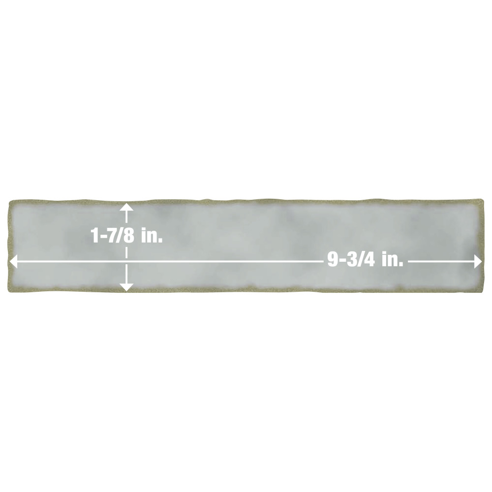 Hudson Studio Soho Brick Grey Eye 1-7/8 in. x 9-3/4 in. Ceramic Wall Tile