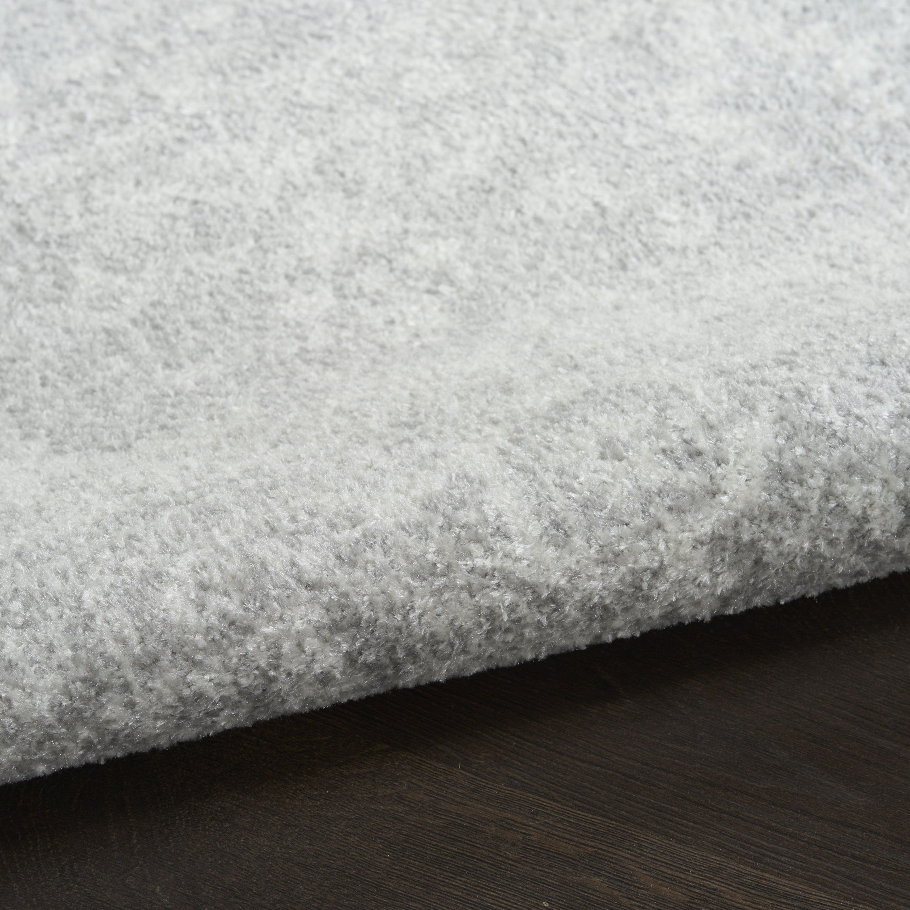 Nourison Astra Machine Washable 7'10" x Round Light Grey Vintage Indoor Rug