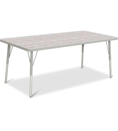 Berries® Rectangle Activity Table - 30" X 60", A-height - Driftwood Gray/Gray/Gray