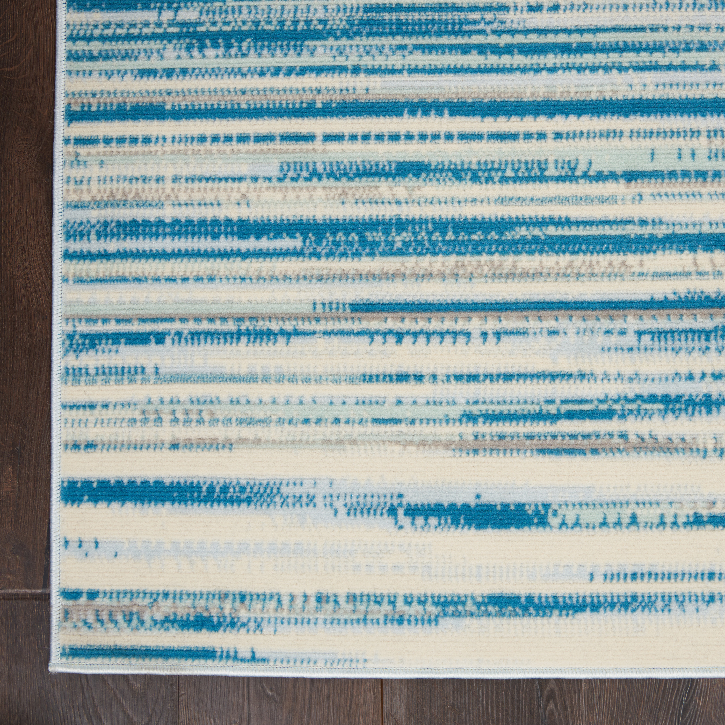 Nourison Jubilant 4' x 6' Blue Modern Indoor Rug