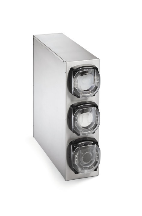 Configurable Stainless Steel Dispenser Cabinets with LidSaver® 3 Lid Dispenser Options