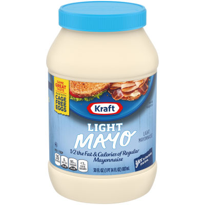 Kraft Light Mayo with 1/2 the Fat & Calories of Regular Mayonnaise, 30 fl oz Jar