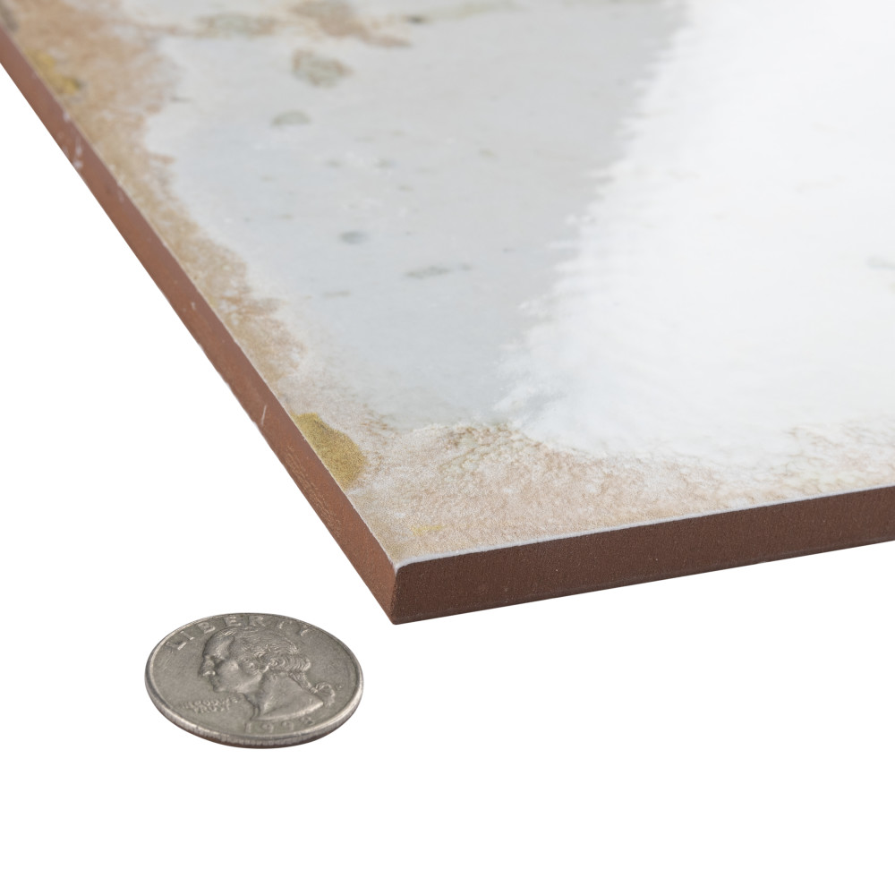 Kings Luxe Heritage White 17-5/8 in. x 17-5/8 in. Ceramic Floor and Wall Tile