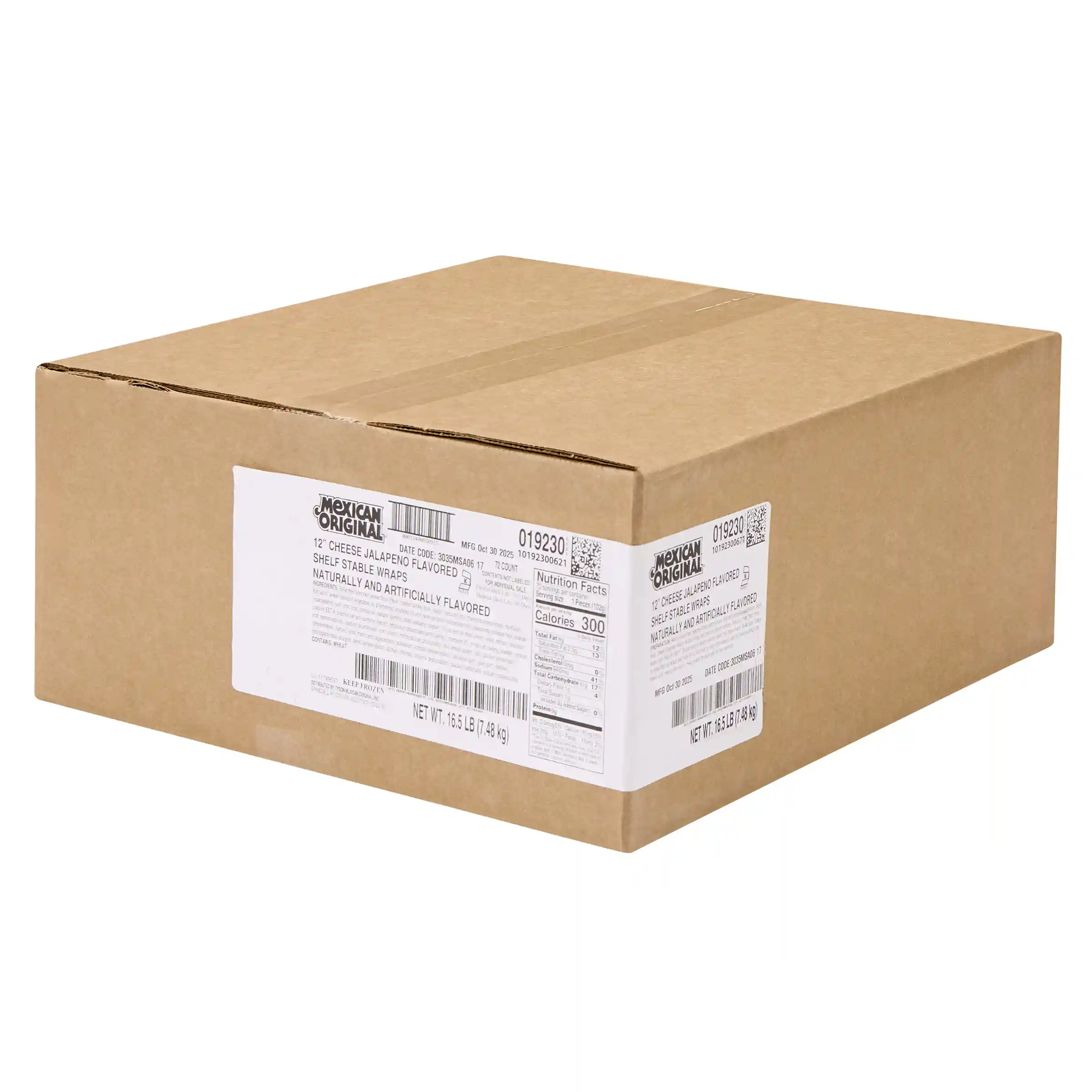 Mexican Original® 12-inch Cheese Jalapeño-Flavored Shelf Stable Wraps_image_5