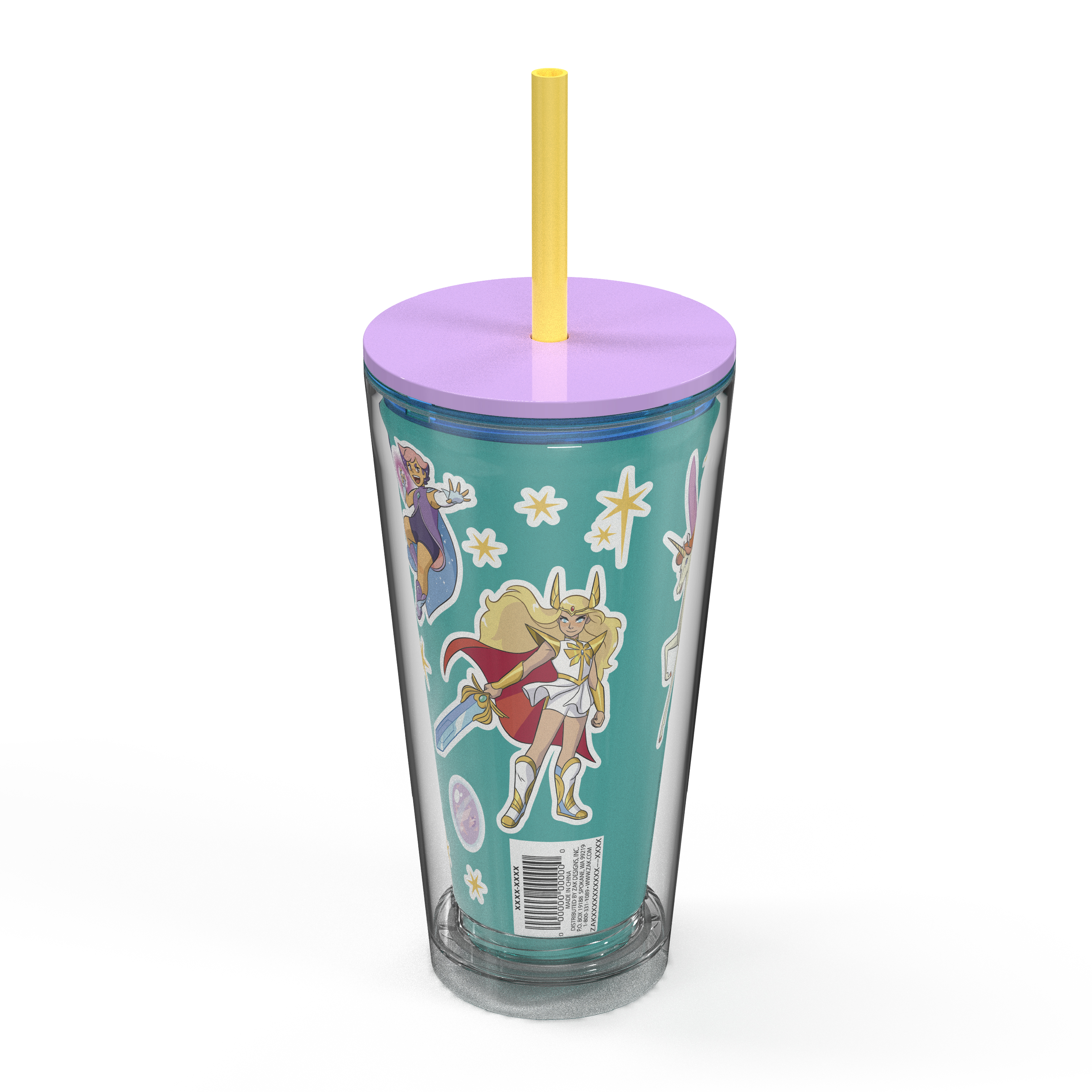 She-Ra 16 ounce Plastic Cup with Lid and Straw, Princess of Power slideshow image 1