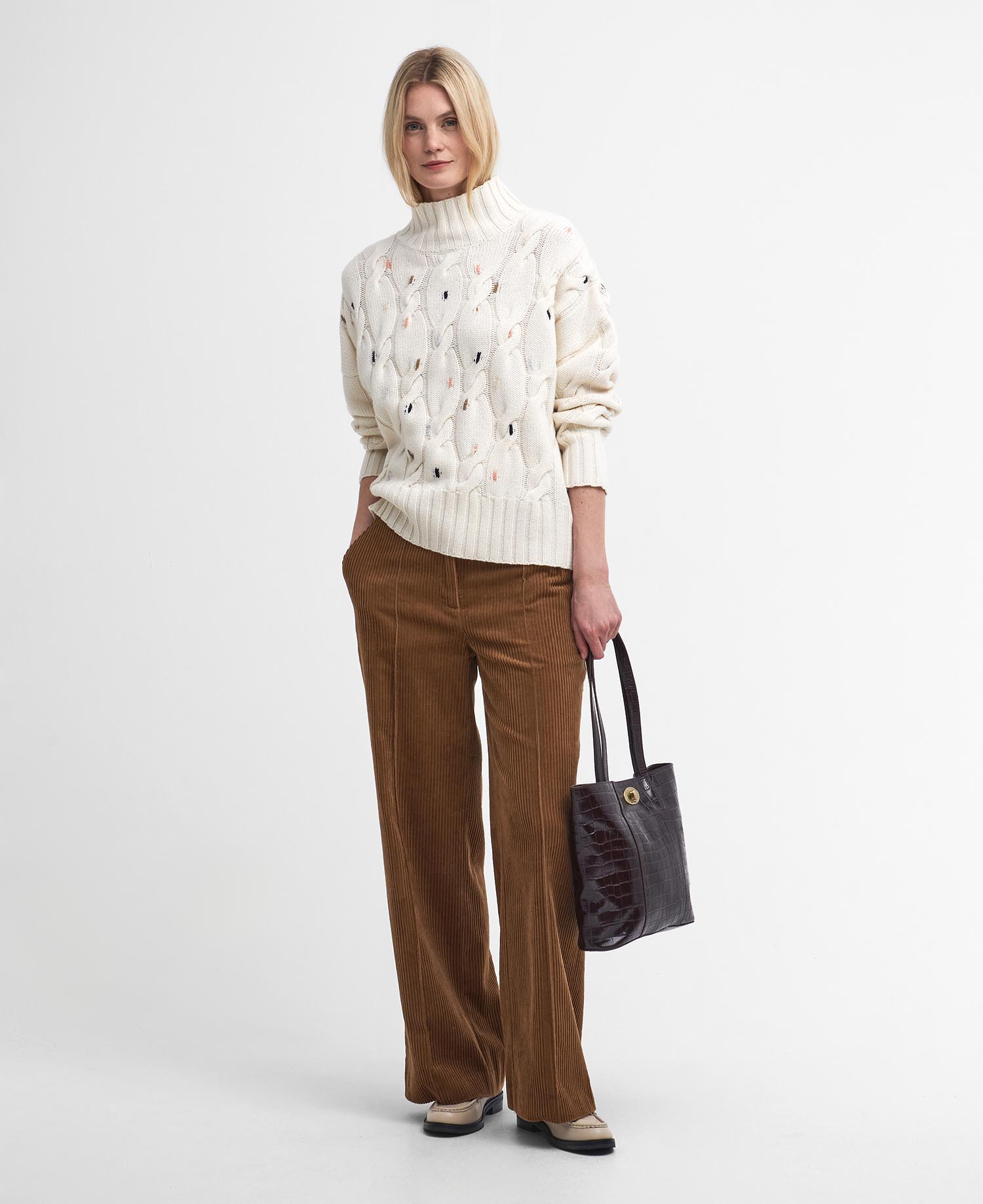 Fleur Cable-Knit Cardigan image number 1