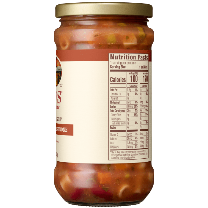 Vegetable Minestrone Soup, 15.25 oz - Right Image