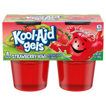 Kool-Aid Gels Strawberry Kiwi Snack Cups, 4 ct