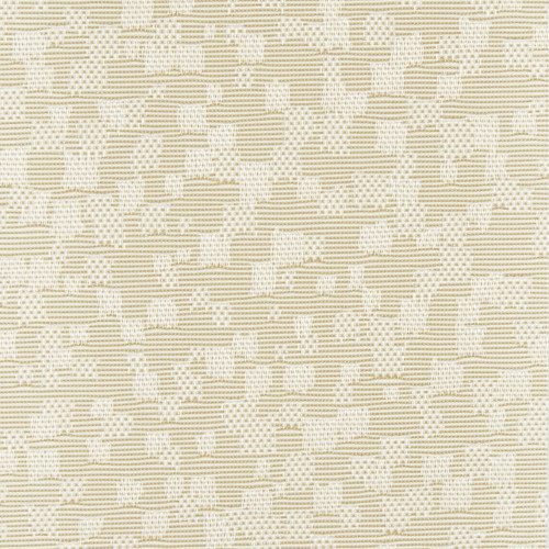 Beige-and-cream woven fabric with staggered horizontal and dotted rectangular motifs; laid flat as a swatch, displaying fine textured weave under even, neutral lighting in a close-up crop.