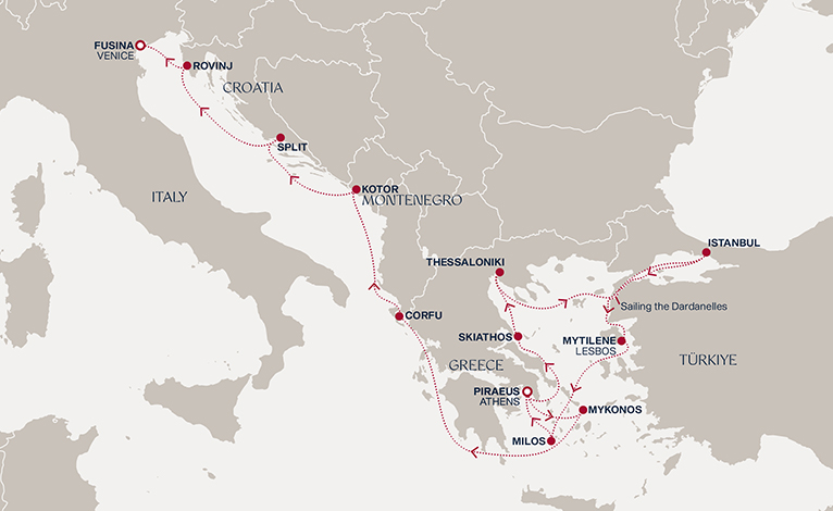 Itinerary map