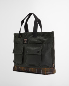 Borsa tote Field in tessuto cerato Sage/Classic