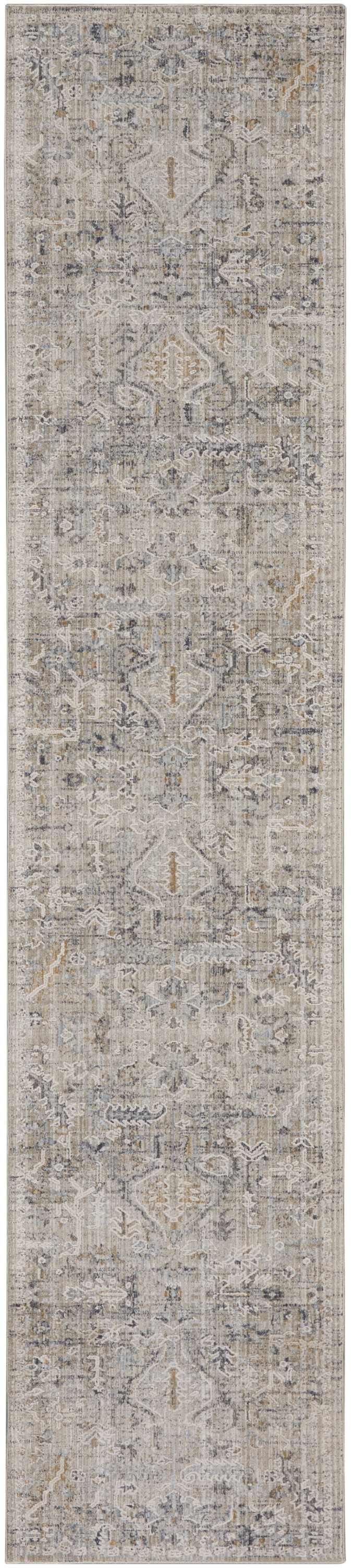 Nourison Lynx 2'3" x 8' Ivory Taupe Vintage Indoor Rug