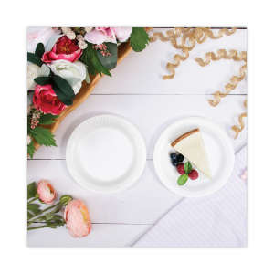 Dart, Concorde Non-Laminated Foam Plate, 6" dia, White