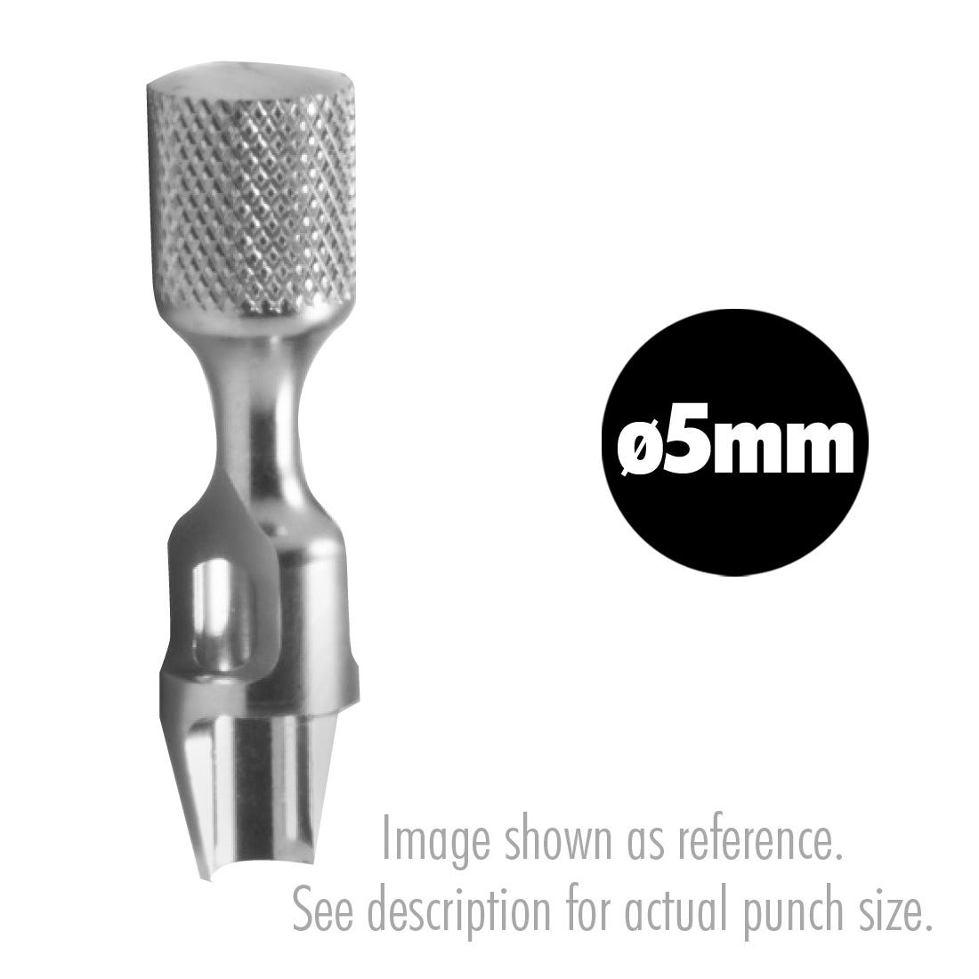 Tissue Punch, reusable, half cut, 5mm diameter, 1-1/4", 3cm