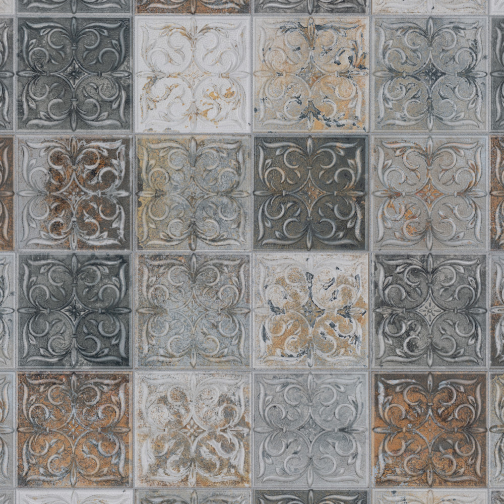 Antigua Lis Mix 13x13 Square Porcelain Wall Only Digital Pattern