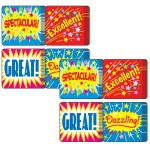 Carson Dellosa Education Positive Words Motivational Stickers, 120 Per Pack, 12 Packs CD-0625-12