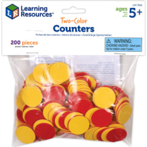 Two-Color Counters, Red and Yellow, Set of 200