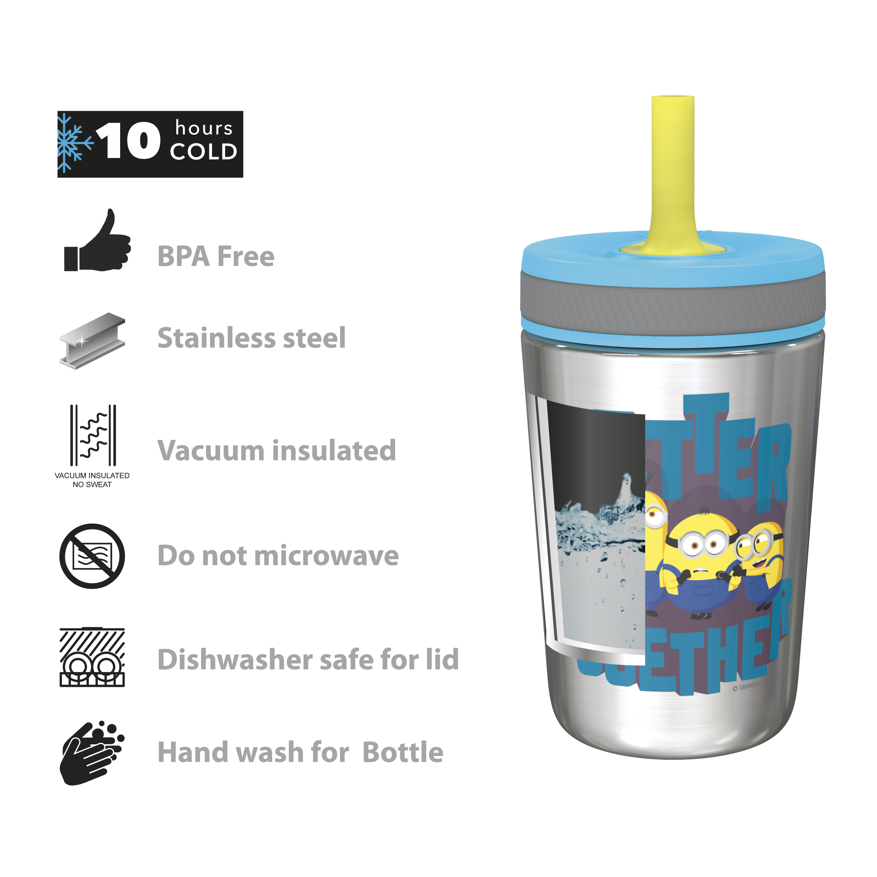 Minions 2 Movie 15  ounce Plastic Tumbler, Minions - Better Together, 3-piece set slideshow image 11