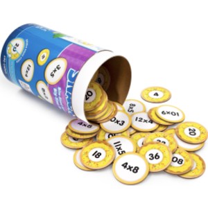 Multiplication Snacks Math Cards, 90 Pieces