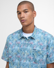 Camicia Devon a maniche corte con stampa dalla vestibilità regular 