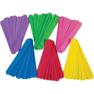 WonderFoam&reg; Jumbo Craft Sticks, Assorted Colors, 6" x 3/4", 100 Count