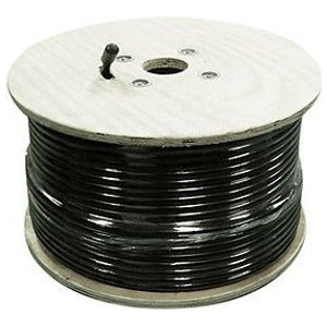 Coaxial Cable, Bonded Aluminum Foil, Tinned Copper Braid, Polyethylene, Foamed PE, 1000 ft L