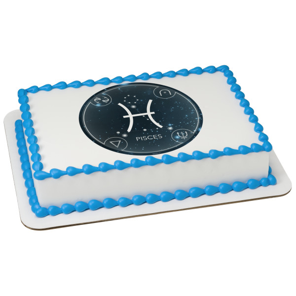 Zodiac Pisces PhotoCake® Edible Image®
