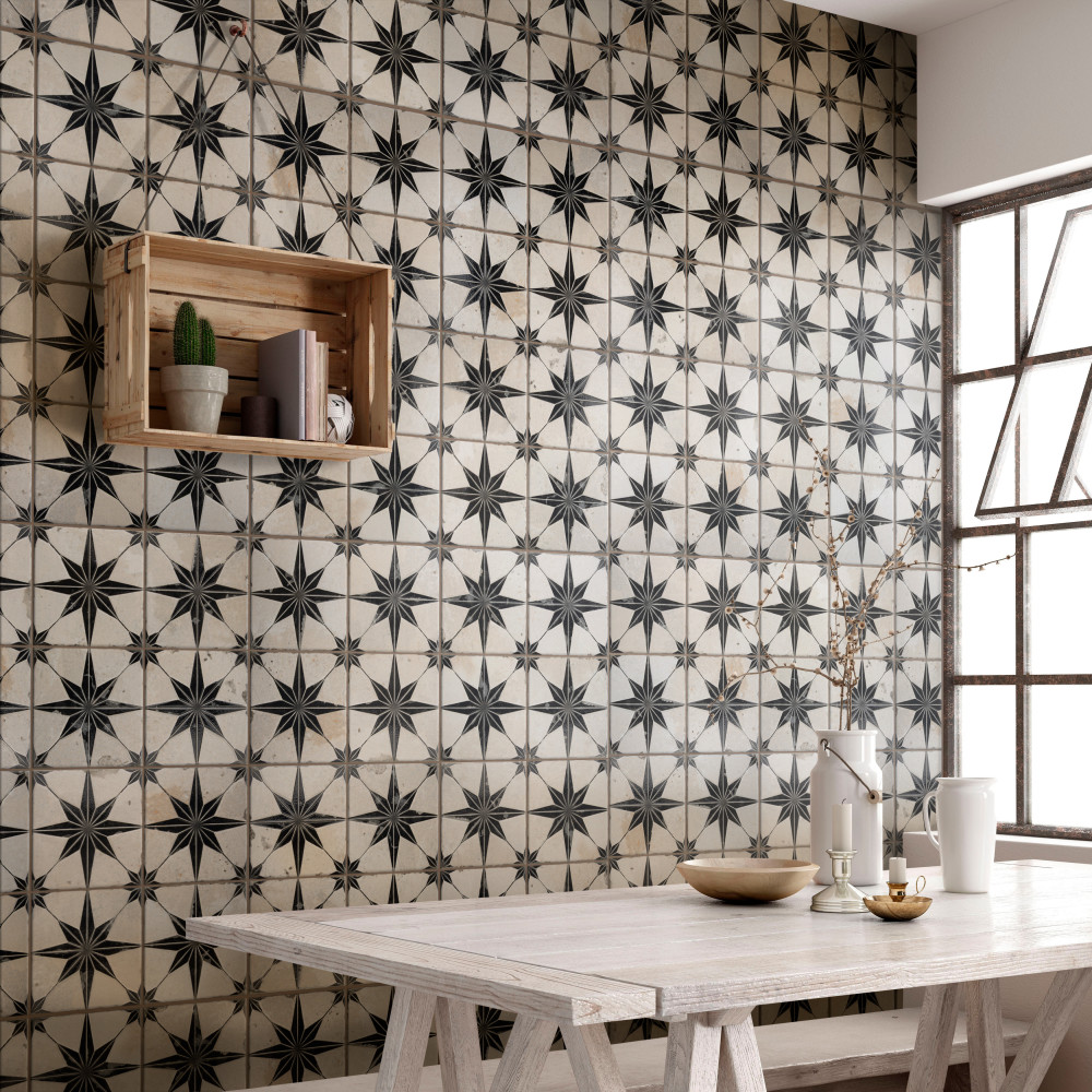 Kings Star Luxe Nero 17-5/8 in. x 17-5/8 in. Ceramic Floor and Wall Tile