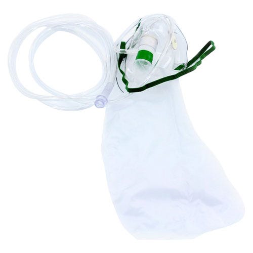 Each - Oxygen Mask Non-Rebreathing w/Safety Vent Adult
