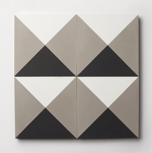 cement | criss cross | metal, black + white 