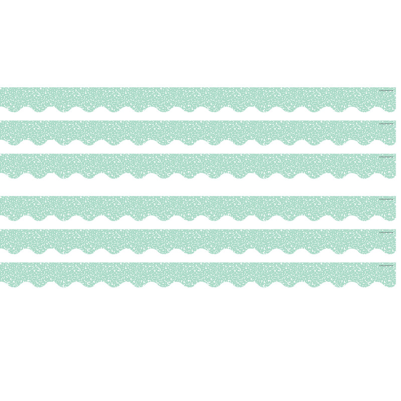 Composition Green Scalloped Border Trim, 35 Feet Per Pack, 6 Packs