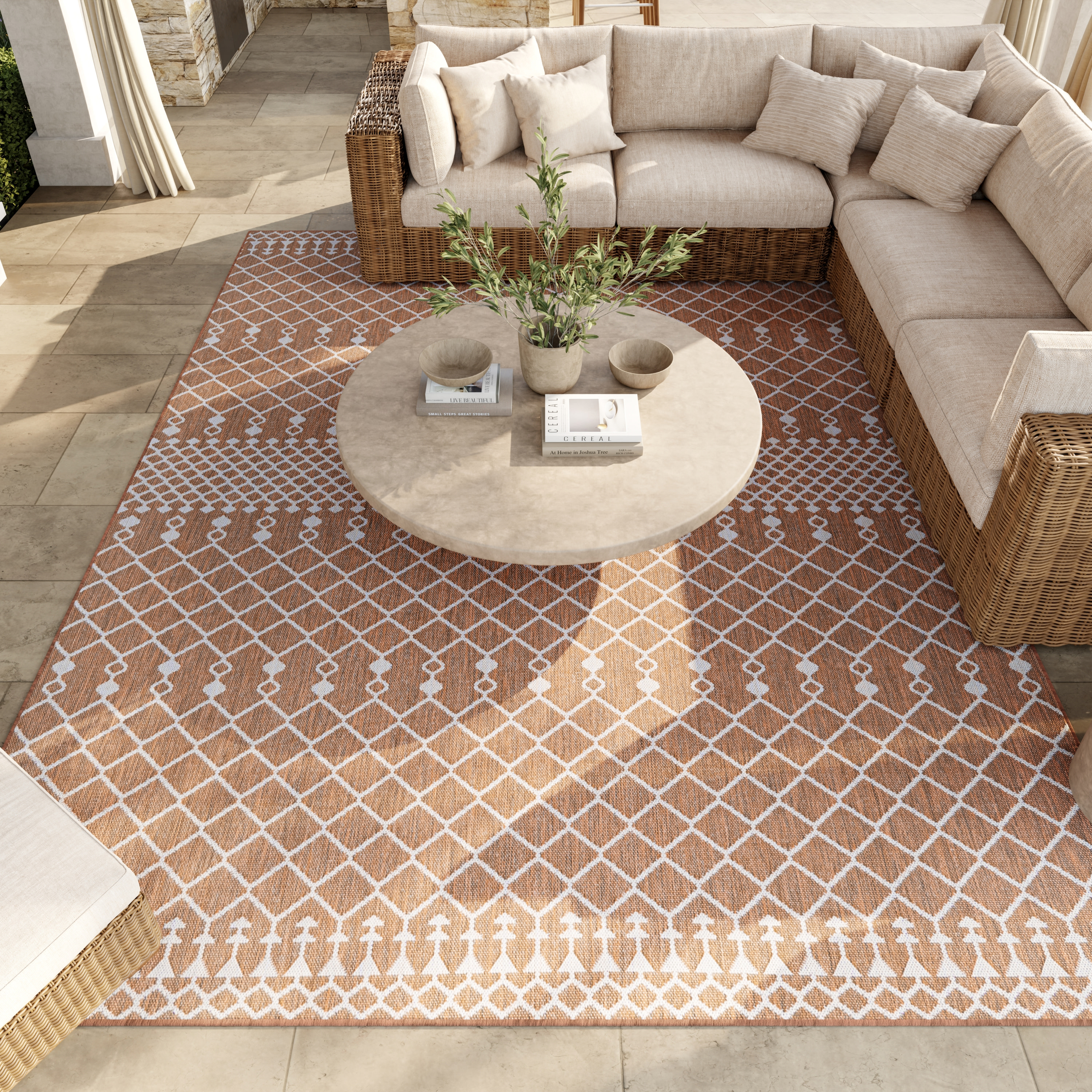 Nourison Positano 7' x 10' Jute Modern Rug