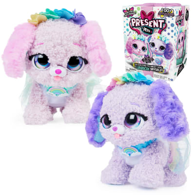 Present Pets, Chiot féérique en peluche interactif avec plus de 100 effets sonores et actions (plusieurs modèles disponibles), jouets pour enfants à partir de 5 ans
