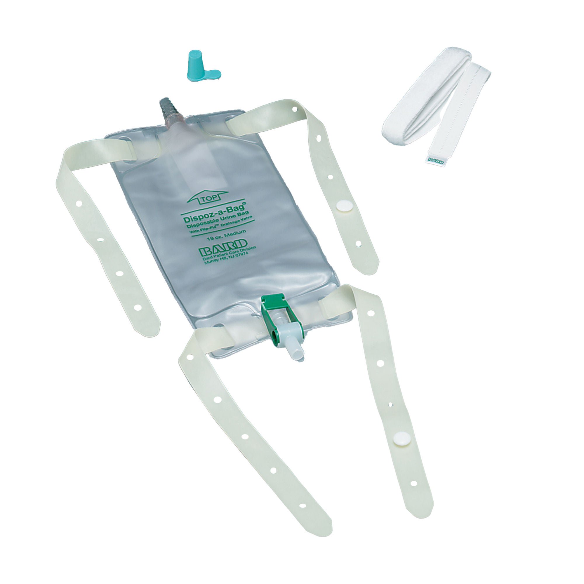 Bard® Dispoz-a-Bag® Urinary Leg Bag, 19 oz, Flip-Flo™