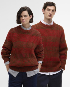 Paul Smith loves Barbour Saddle Crew Neck Jumper Rosette Red