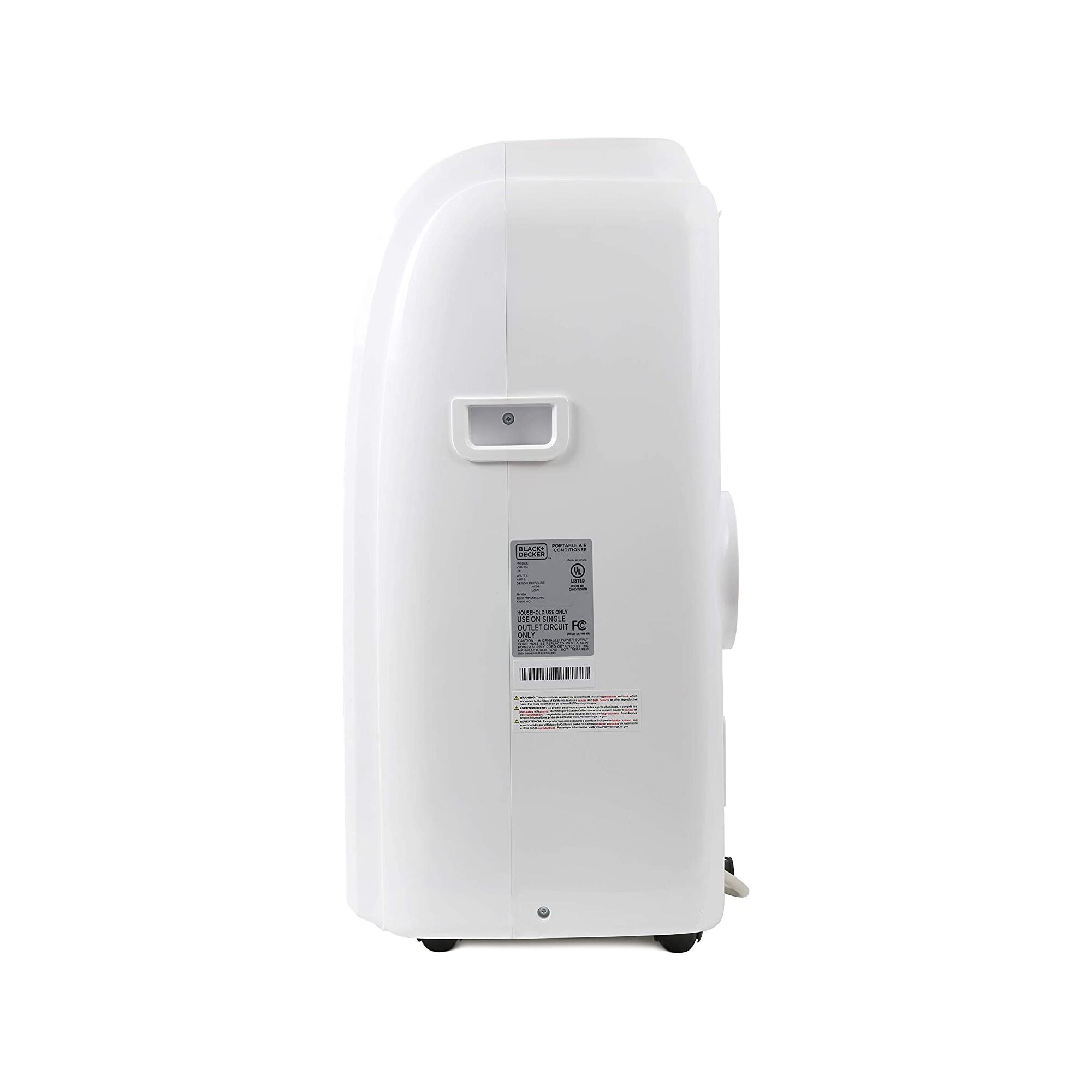 Profile of Portable Air Conditioner With Heat on white background.