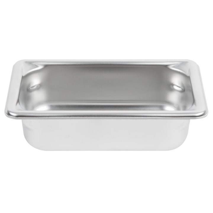 Ninth-size 2-inch-deep Super Pan V® stainless steel steam table pan