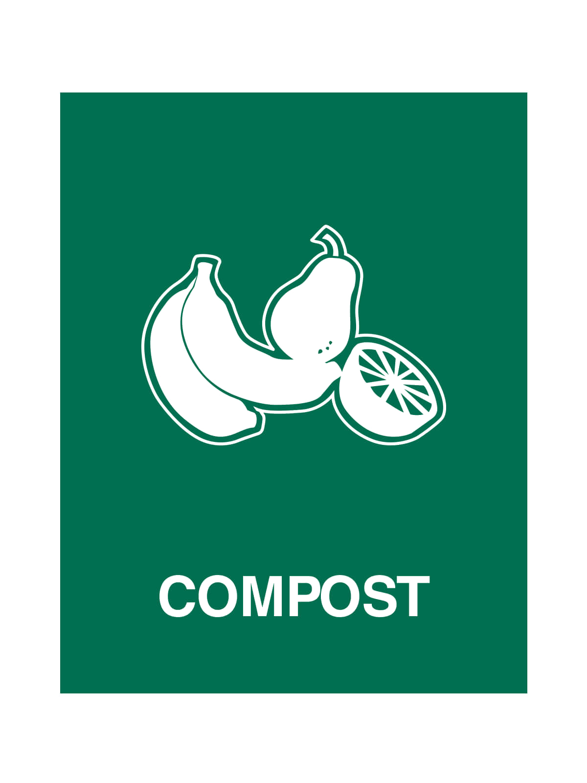 WASTE WATCHER – Sign – Compost – Dark Green