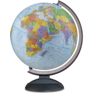 Globo terráqueo viajero, 12", caja expositora