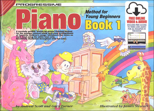 Progressive Piano Method for Young Beginners Book 1 With Online Video & Audio