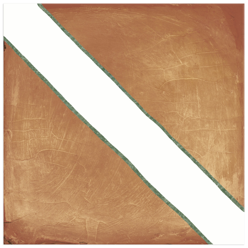 Sentier des Ocres Treillis Green 7-7/8 in. x 7-7/8 in. Porcelain Floor and Wall Tile