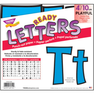 Blue 4-Inch Playful Uppercase/Lowercase Combo Pack (EN/SP) Ready Letters&reg;