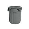 Rubbermaid Commercial, VENTED BRUTE, 20 gal, Resin, Gray, Round, Receptacle
